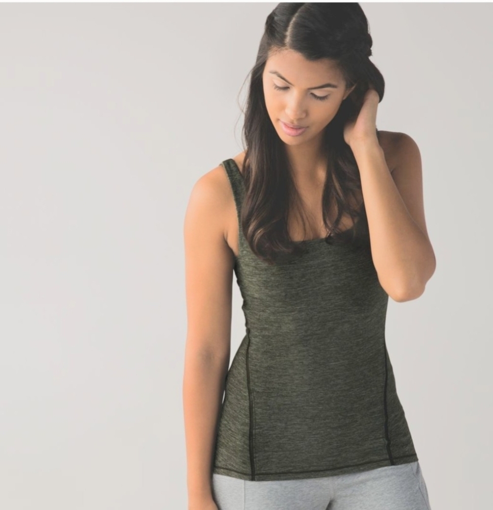 Lululemon Amala Tank Heathered Green